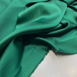Emerald Green Acetate Satin Fabric: Evening Dress Designer Fabric