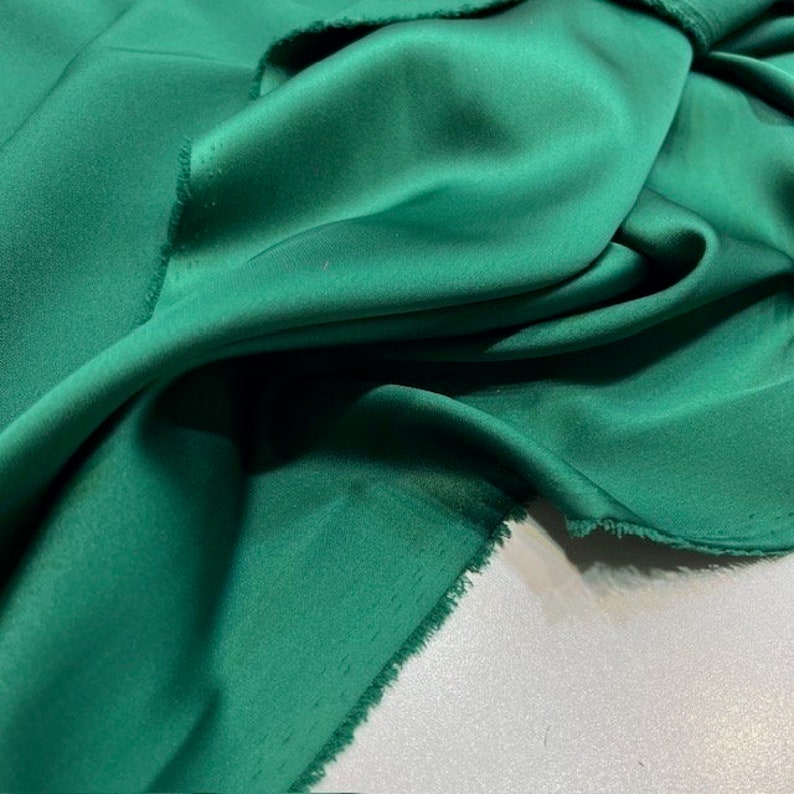Emerald Green Acetate Satin Fabric: Evening Dress Designer Fabric