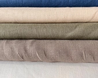 100% Natural Linen Fabric by the Yard for Clothing, Linen Dress Fabric,Washable Linen Fabric (1.64 yards or 59 inches width)