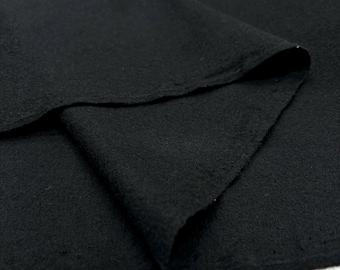 Black Wool Felt Fabric: 59-inch Wide, Coat, Upholstery, Home Textile