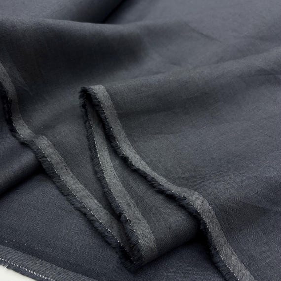 grey linen dress fabric Anthracite Gray 100% Fabric: Natural Breathable Lightweight HeelHeightStyle: flat_heel