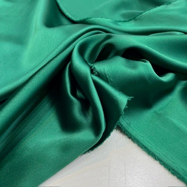 Emerald Green Acetate Satin Fabric: Evening Dress Designer Fabric