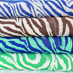 Zebra Patterned Viscose Fabric, Clothing Fabric (Width 150cm/1,64 yard/57 inc)100% Viscose, Fabric for Dressmaking, Designer Fabric