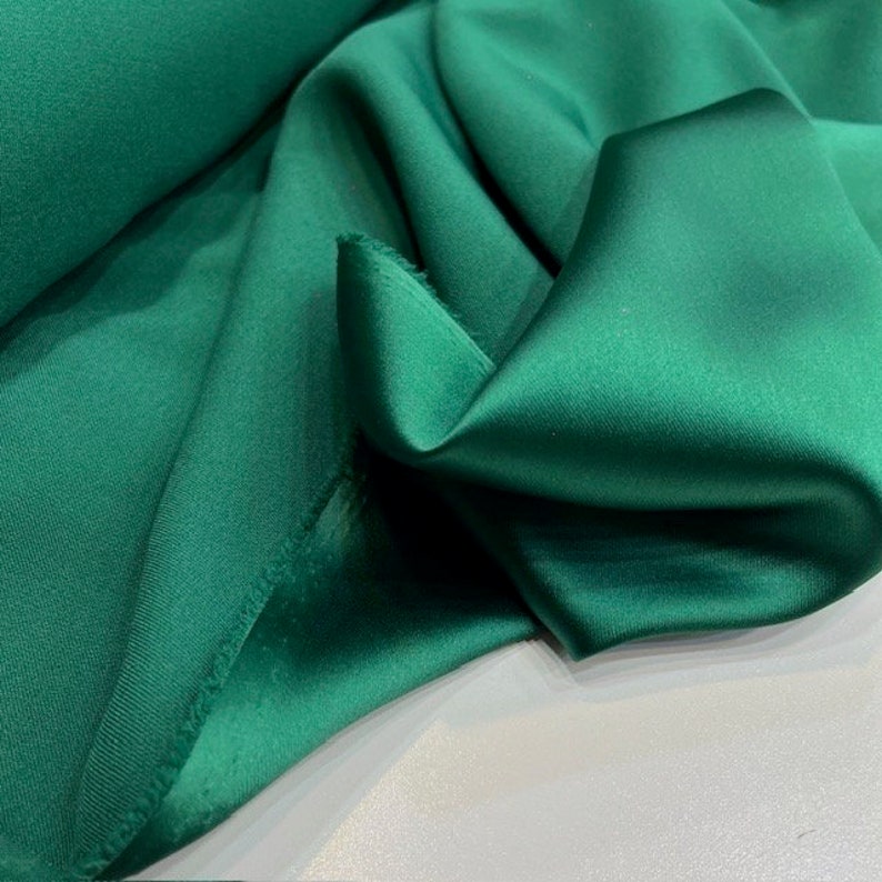 Emerald Green Acetate Satin Fabric: Evening Dress Designer Fabric
