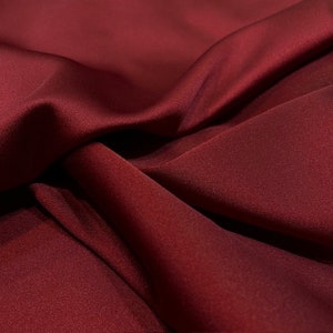 Claret Red Evening Dresses and Dresses Satin Fabric, Acetate Satin Dress Fabric, Dressmaking Designer Fabric(Width 150cm/1,64 yard/57 inc)