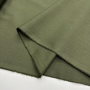 Green Cotton Linen Fabric: Natural Breathable Soft Linen Blend – Dress & Apparel 150cm Width