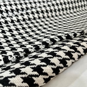 White and Black Zigzag Patterned Tweed Dress Fabric, Material for Sewing Fashion Coat Dress Skirt Tweed Fabric (59 inch or 1.64 yards width)