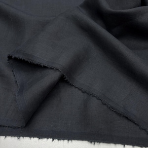 Light Black 100% Linen Fabric – Soft Lightweight Natural Fabric for Summer Dress, Shirt, Jacket, Pants(150 cm or 1.64 yard or 58 inch width)