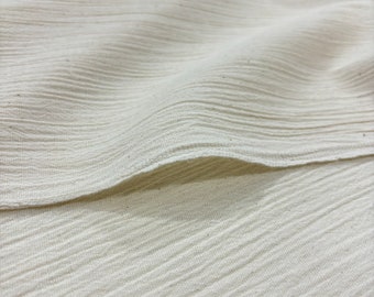 Tessuto di cotone naturale al 100% senza coloranti in colore beige, tessuto alla moda, tessuto per abiti,  (140 cm/1,53 iarde/55 pollici)