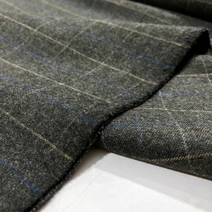 Smoked Luxury Woolly Tweed Fabric, Moda Fabric for Jacket Dress Skirt-Fashion-Coat-Clothingt Wool Tweed Fabric(1.64yards or 57-inch widt