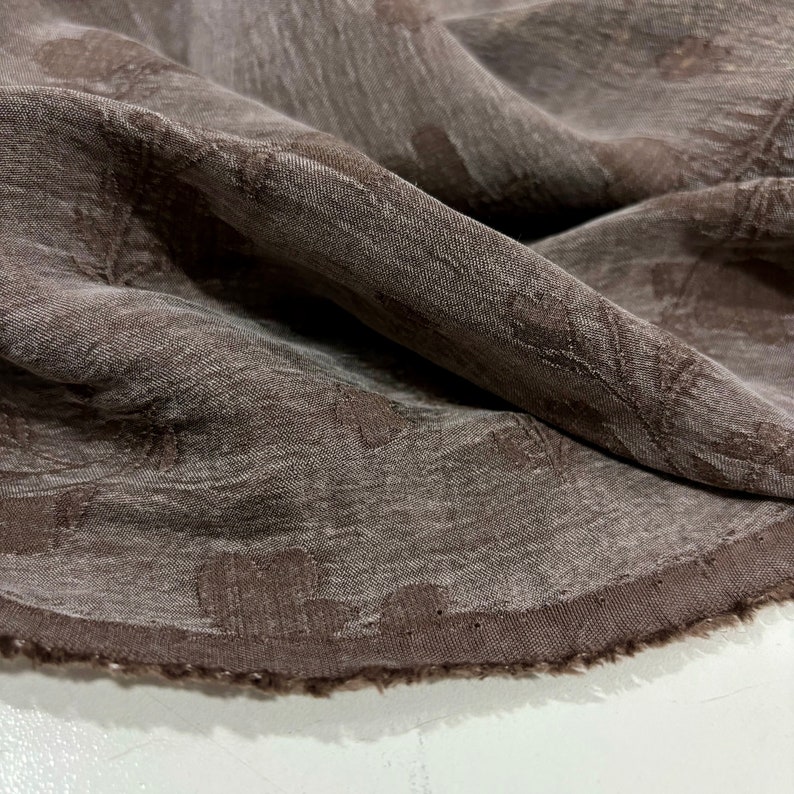 Tela de cupro de seda marrón corteza natural, tela de seda vestido-falda-blusa-camisa tela de diseñador, 150 cm/1,64 yardas/57 pulgadas imagen 10