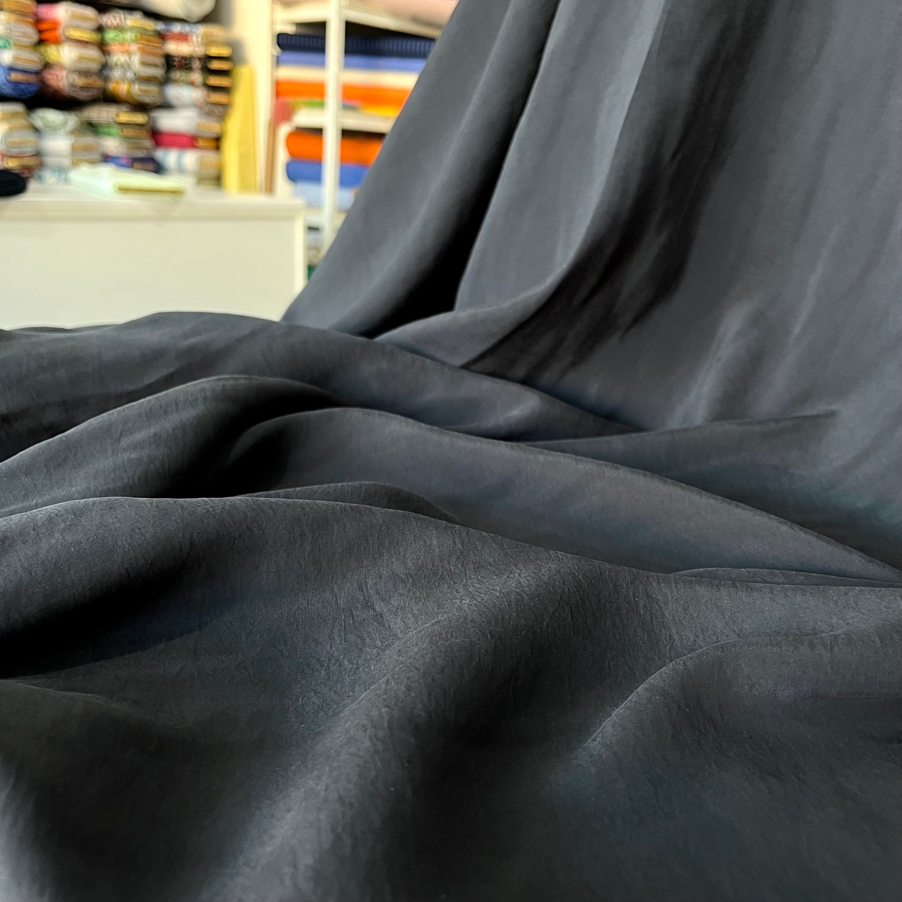 Black Stonewashed Cupro Fabric, Cupro Fabric by the Yard, Premium Quality Cotton Dressmaking Designer Fabric 150cm/1.64 Yard/57 Inch - Etsy Black Stonewashed Cupro Fabric, Cupro Fabric by the Yard, Premium Quality Cotton Dressmaking Designer Fabric 150cm/1.64 Yard/57 Inch - Etsy