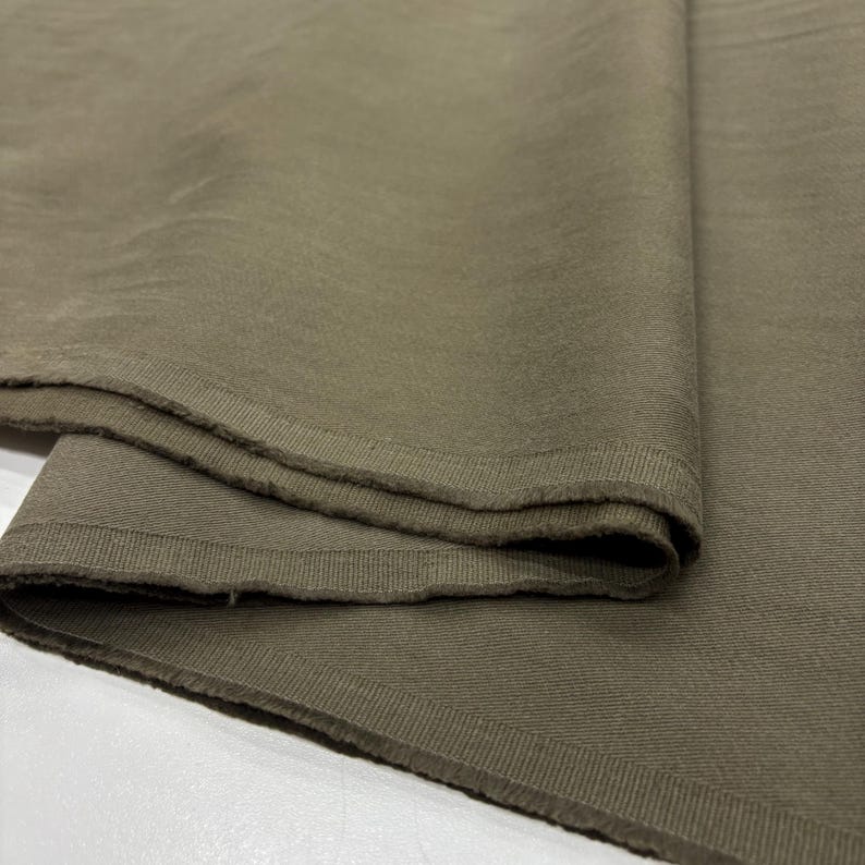 Green Stonewashed Cotton Denim Canvas Fabric – Soft Heavyweight for Pants, Jeans & Shirts | 150 cm