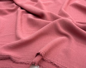 Tela de crepé suave, elástica, antiarrugas y opaca, color rosa empolvado, para ropa de moda, (150 cm o 1,64 yardas o 57 pulgadas)