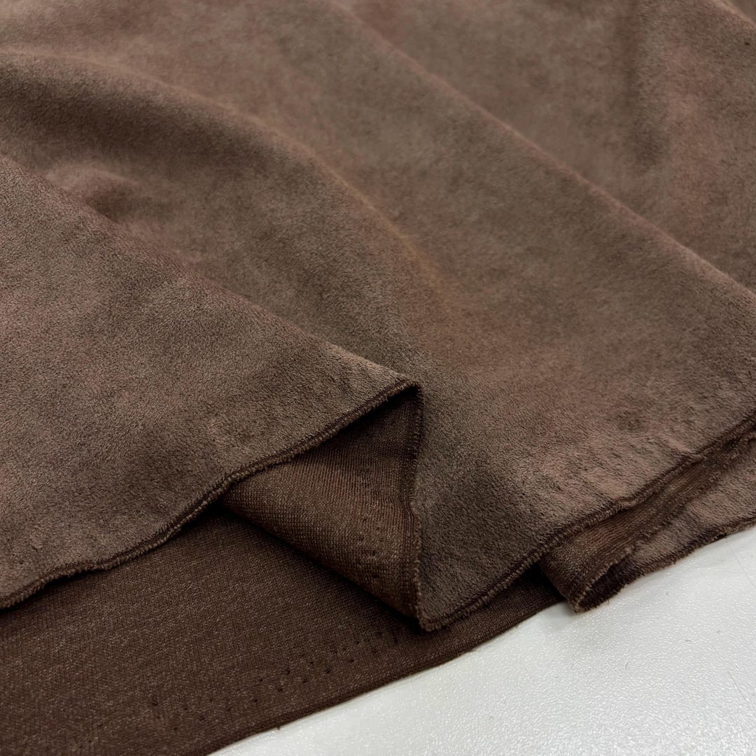Swede Material Brown Faux Suede Fabric by the Yard – Soft Taupe Luxury Suede Material ...