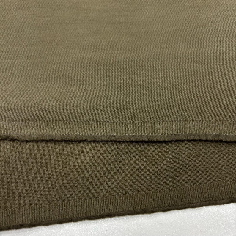 Green Stonewashed Cotton Denim Canvas Fabric – Soft Heavyweight for Pants, Jeans & Shirts | 150 cm