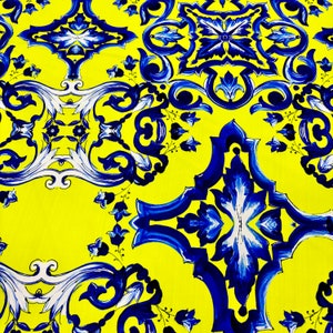 Italian Design Patterned Printed Crepe Fabric Neon, Crepe-Satin-Chiffon Fabric,Clothing Fabric, Dress Fabric(1.64yards or 57-inch width)