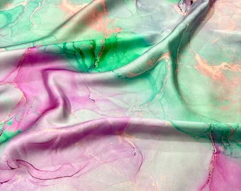 Batik Pattern Crepe Satin for Dresses and Skirts (57in width)