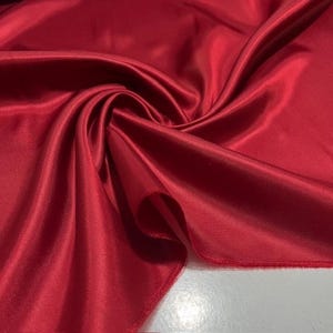 Red Silky Lining Fabric: Luxury Soft Polyester Blend (58" Width)