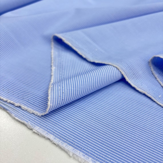 Blue Striped Cotton Poplin Fabric: Lightweight Sewing Material(150 Cm/1,64 Yard Wide) - Etsy Israel Blue Striped Cotton Poplin Fabric: Lightweight Sewing Material(150 Cm/1,64 Yard Wide) - Etsy Israel