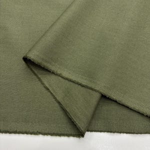 Green Cotton Linen Fabric: Natural Breathable Soft Linen Blend – Dress & Apparel 150cm Width