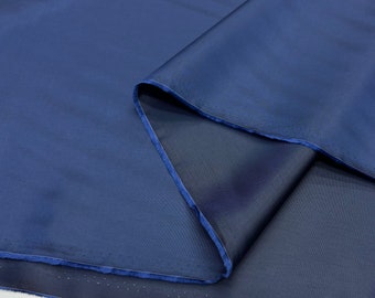 Dark Blue Silky Lining Fabric Fabric, Fabric for Pants, Jackets, Shirts, and Dresses, Clothing Fabric (150cm//1.64 yards//58 inches width)