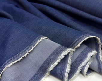 Blauwe denimstof van 100% katoen Tencel – zacht materiaal voor kleding en jassen | 150 cm breed