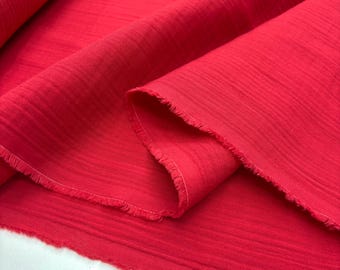 Tela Muselina Roja 4 Capas 100% Algodón – Material Suave y Transpirable | 140 cm / 55 in