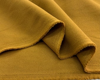 Mustard High-Quality Luxury Coat Fabric, Jacket-Pants- Wool Fabric, Winter Fabric, Modern Classic Fabric ((150cm/1.64Yards/57 inch width)