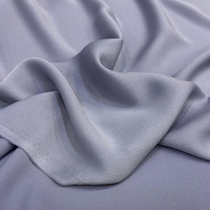 Pastel Italian Double Face Crepe Satin Fabric – Soft Lightweight Material for Dresses | 150 cm