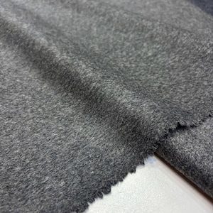 Italian High-Quality Wool Cashmere Charcoal Fabric, Jacket-Skirt-Coat-Clothing Dress Fabric, (150 cm or 58 inch or 1.64 yards width)
