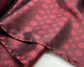 Burgundy Silky Lining Fabric: Italian Design, Luxury Polyester (58" Width)