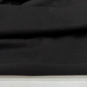 Black Cotton Jersey Fabric – Soft Combed Stretch Knit Material for Apparel | 150cm/59in wide