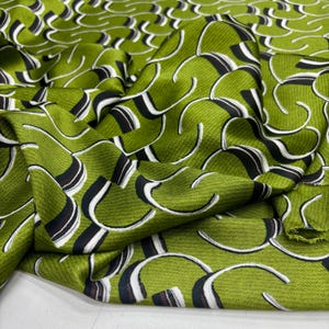 Abstract Italian Design Satin Fabric, Satin Clothing Fashion Dress Fabric, Skirt, Satin Fabric Yard (1.64yard or 57 inch or 150 cm width)