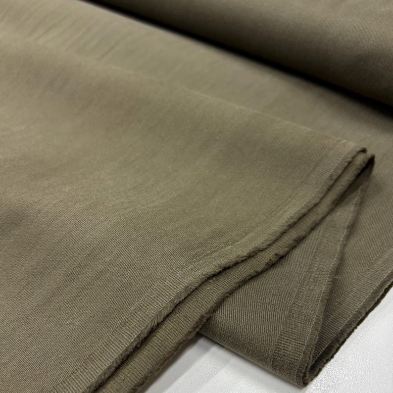 Green Stonewashed Cotton Denim Canvas Fabric – Soft Heavyweight for Pants, Jeans & Shirts | 150 cm