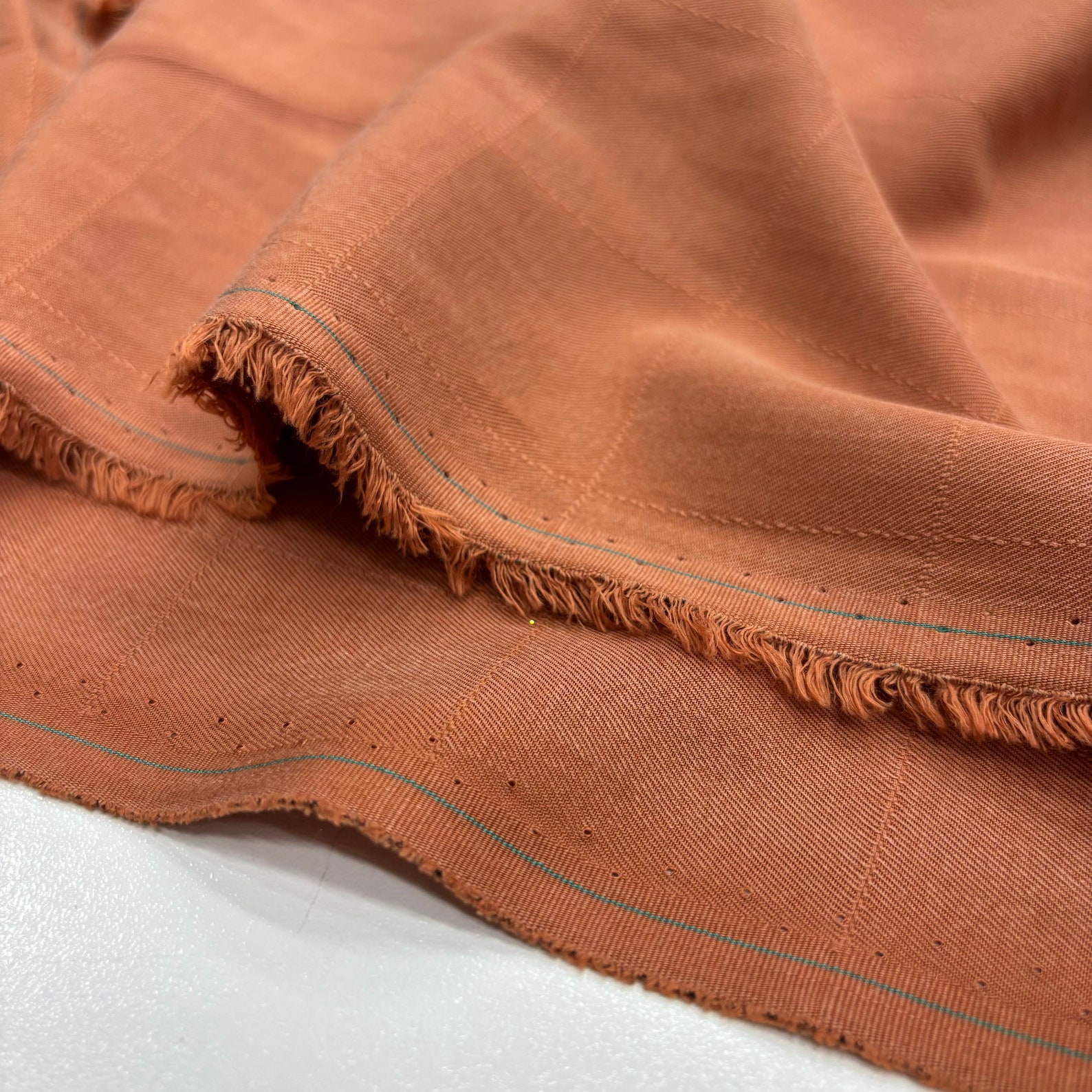 Brick Color Washed 100% Cotton Fabric – Soft Material for Dresses ...