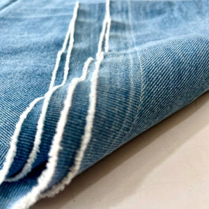 Stonewashed Softened Pre-Washed Denim Fabric, 100% Cotton, 10 Ounce Heavy Denim,Cotton Fabric By The Yard 150 cm,1.5 meters,or 1.64 yards 画像 6