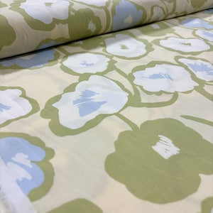 Green Blue Pastel Color Cotton Poplin Fabric, Fabric For Dress-Shirts-Skirts-Clothing, Home Textile(150 cm, 1.5 meters, or 1.64 yard)