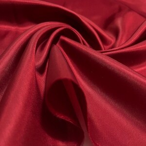 Red Silky Lining Fabric: Luxury Soft Polyester Blend (58" Width)