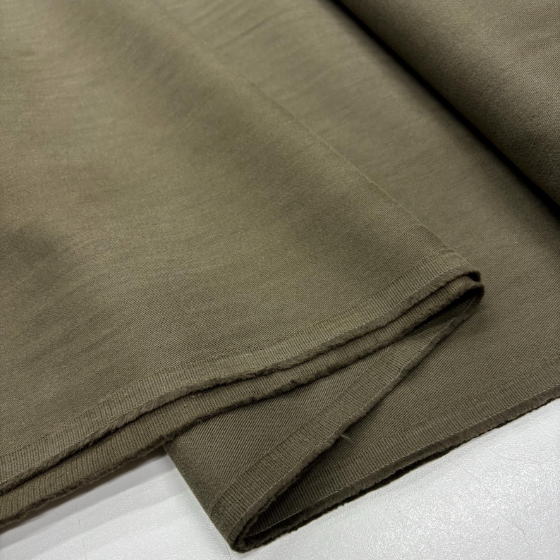 Green Stonewashed Cotton Denim Canvas Fabric – Soft Heavyweight for Pants, Jeans & Shirts | 150 cm