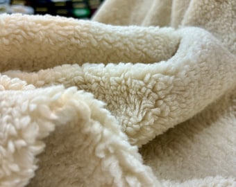 Ecru Designer Boucle Fabric by the Yard for all Upholstery, 173cm/68in wide