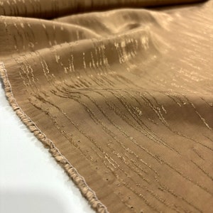 Brown Jacquard Cupro Fabric, Jacket Fabric, Luxury Cupro Fabric By The Yard,  Cotton Dressmaking Designer Fabric(150cm/1.64 yard/57 inch)