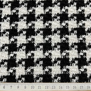 Italian Design Bouclé Tweed Fabric, Fabric for Jacket Dress Skirt-Fashion Coat-Dress Skirt, Tweed Plaid Fabric (1.64 yards or 57-inch width)