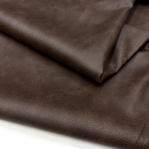 Hochwertiger Braunfarbener Kunstleder-Wildlederstoff – Meterware für Hosen, Jacken, Hemden und Kleider (150 cm / 1,64 Yard / 57 Zoll Breite)