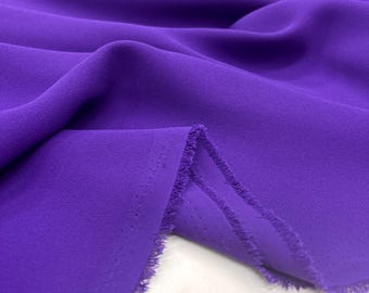 Purple Crepe Fabric – Lightweight Flowing Textured Material for Dresses| 150 cm Width