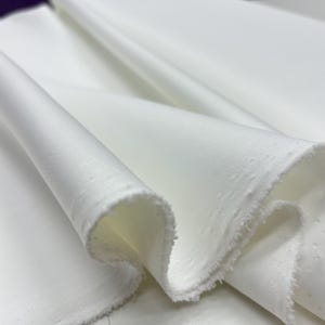White Scuba Fabric – Stretchy Durable Material for Dresses, Pants, Jackets | 150cm/59in wide