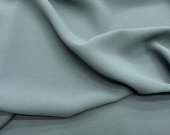 Tela crepé antiarrugas italiana verde menta, tela para ropa de moda, tela para vestidos(150 cm o 1,64 yardas o 57 pulgadas de ancho)