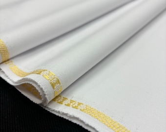White Gabardine Fabric for Pants/Jackets/Coat/Suit/Skirts, Women&#39;s Clothing, Men&#39;s Clothing, Classic Clothing(150cm/1.64Yards/57 inch width)