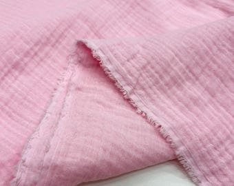 Sweet Pink Cotton Muslin Fabric (150cm/1.64Yards/57 inches width)