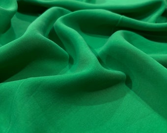 Stonewashed Flowing Dark Green Cotton Cupro for Dressmaking (150cm/57in wide)